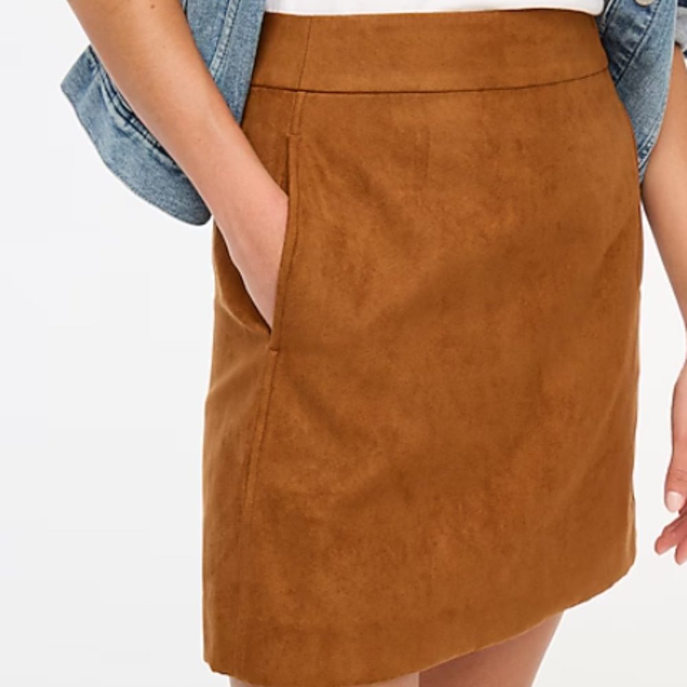 J. Crew Faux suede mini skirt